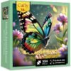 Jigsaw Puzzles for Adults 1024 Pieces - Challenging Fun Puzzles Stunning Art Wall Decor, Gift for Adult Puzzle Lovers, Family Game, Butterfly Between Flowers